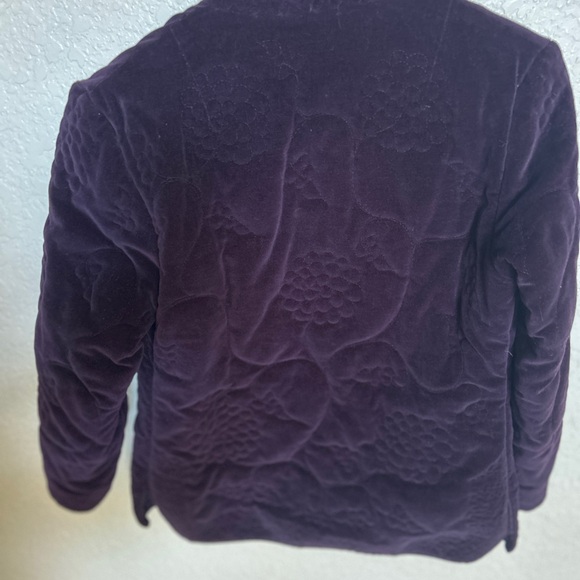 Elegant Dark Purple Teddy Jacket - Picture 3 of 5